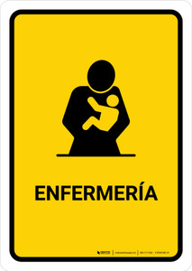 Nursing Room Yellow Spanish Portrait - Wall Sign