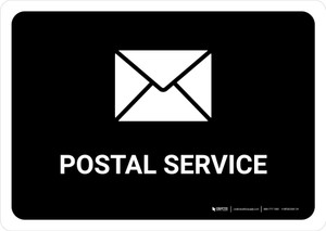 Postal Service Black Landscape - Wall Sign