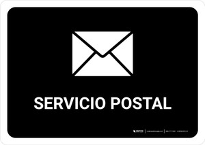 Postal Service Black Spanish Landscape - Wall Sign