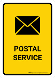 Postal Service Yellow Portrait - Wall Sign