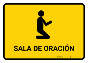 Prayer Room Yellow Spanish Landscape - Wall Sign