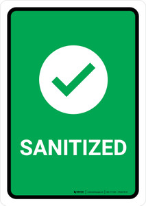 Sanitized with Icon Portrait - Wall Sign