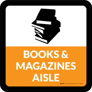 Books & Magazines Aisle Square - Floor Sign