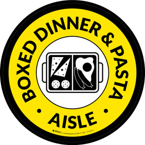 Boxed Dinner & Pasta Aisle Circle - Floor Sign