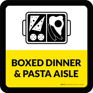 Boxed Dinner & Pasta Aisle Square - Floor Sign