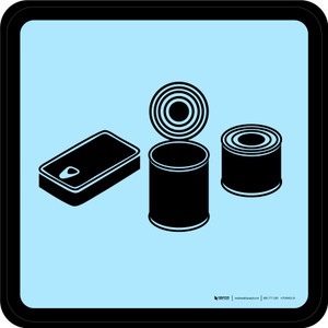 Canned Goods Graphic Retail Square - Floor Sign