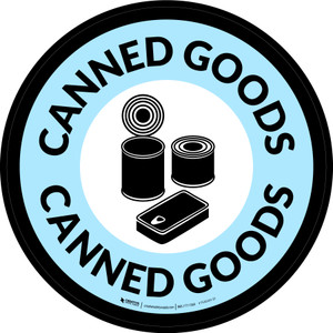 Canned Goods Retail Circle - Floor Sign