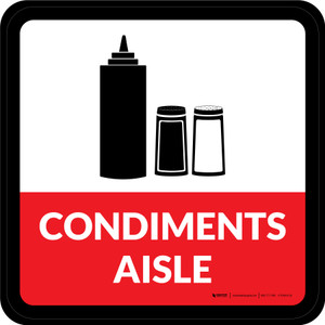 Condiments Aisle Square - Floor Sign