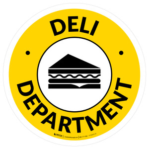 Deli Department Circle - Floor Sign