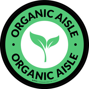 Organic Aisle Circle - Floor Sign