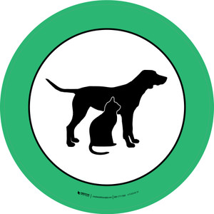 Pet Care Graphic Circle - Floor Sign