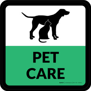 Pet Care Square - Floor Sign
