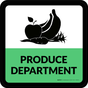 Produce Department Retail Square - Floor Sign