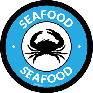 Seafood Circle - Floor Sign