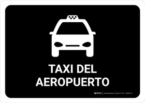 Airport Taxi Black Spanish Landscape - Wall Sign