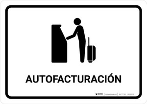 Auto Check In White Spanish Landscape - Wall Sign