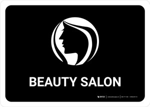Beauty Salon Black Landscape - Wall Sign