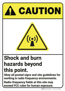 Caution: Shock And Burn Hazard ANSI - Wall Sign