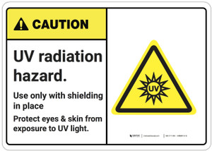 Caution: UV Radiation Hazard ANSI - Wall Sign