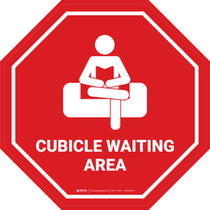 Cubicle Waiting Area Stop Sign - Floor Sign