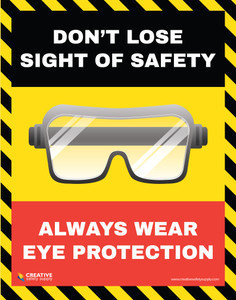 Don't Lose Sight of Safety Wear Eye Protection - Poster Don't Lose Sight of Safety Wear Eye Protection - Poster