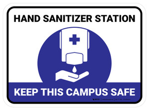 Keep This Campus Safe Purple Rectangle - Floor Sign