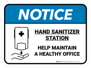 Notice: Help Maintain A Healthy Office Rectangle - Floor Sign