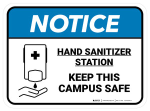 Notice: Keep This Campus Safe Rectangle - Floor Sign