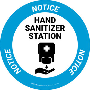 Notice: Hand Sanitizer Station Circular - Floor Sign