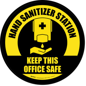 Keep This Office Safe Circular Yellow/Black - Floor Sign