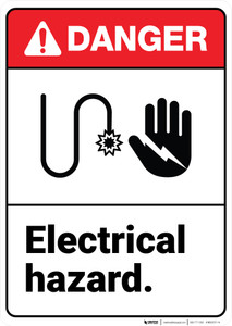 Danger: Electrical Hazard ANSI - Wall Sign