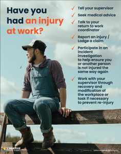 Have You Had an Injury at Work? (Agriculture Safety) - Poster