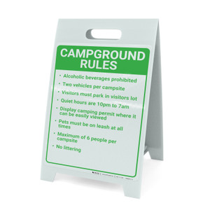 Campground Rules Portrait - A-Frame Sign