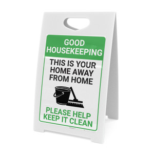Good Housekeeping Please Help Keep It Clean with Icon Portrait - A-Frame Sign