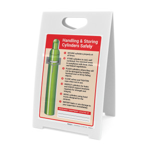 Handling and Storing Cylinders Safely with Icon Portrait - A-Frame Sign