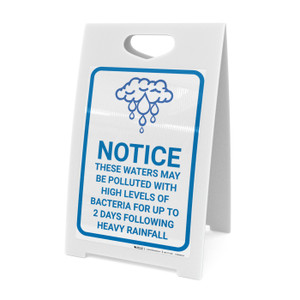 Notice These Waters May Be Polluted with Icon Portrait - A-Frame Sign