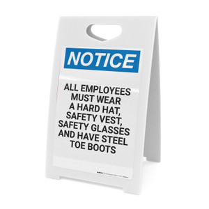 Notice: All Employees Must Wear Portrait - A-Frame Sign