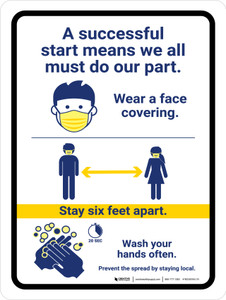 A Successful Start Means We All Must Do Our Part Portrait - Wall Sign