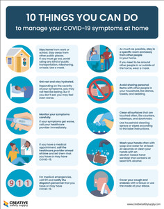 10 Things You Can Do To Manage Your Covid-19 Symptoms At Home - Poster