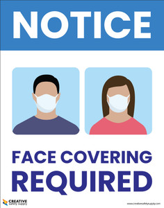 Notice: Face Covering Required - Poster