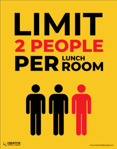 Limit 2 People Per Lunch Room - Poster