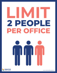 Limit 2 People Per Office - Poster