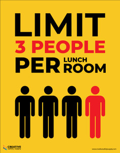 Limit 3 People Per Lunch Room - Poster
