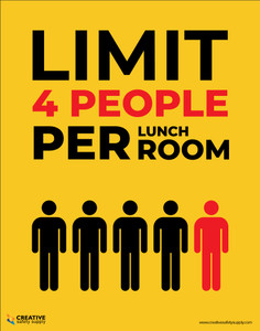 Limit 4 People Per Lunch Room - Poster