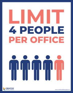 Limit 4 People Per Office - Poster