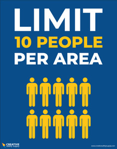 Limit 10 People Per Area - Poster