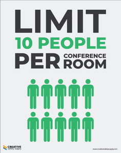 Limit 10 People Per Conference Room - Poster
