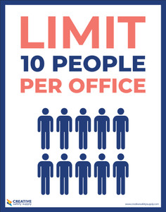 Limit 10 People Per Office - Poster