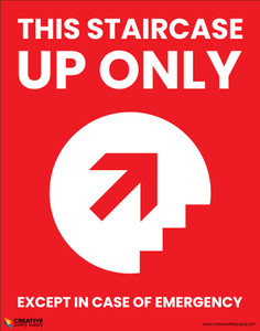 This Staircase Up Only (Except In Case Of Emergency) - Poster
