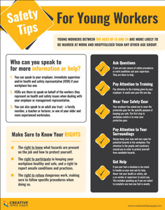 Safety Tips For Young Workers - Poster